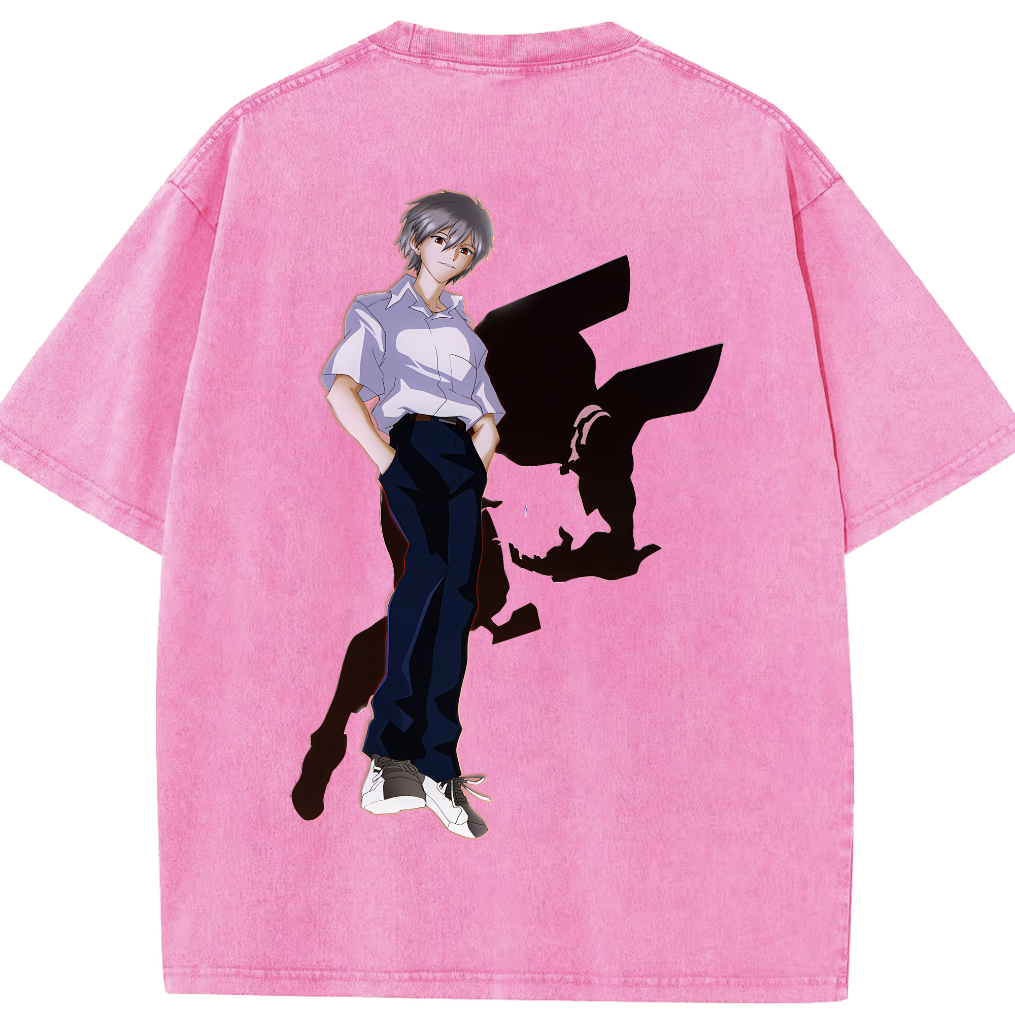 （画像用） EVA 新世紀エヴァンゲリオン 綿100% ヴィンテージ風 半袖Tシャツ（背面プリント）